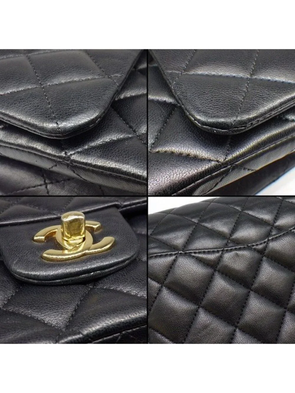 Chanel Shoulder Bag Quilted 25 11.12 Classic Black Bordeaux Lambskin